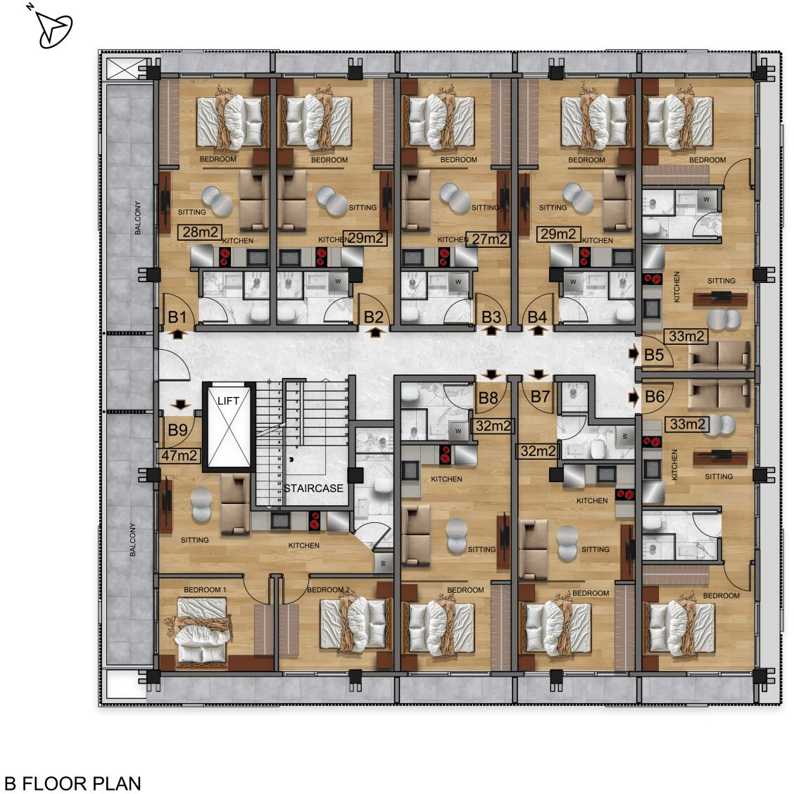 The Ellinikon Views — 2. kat genel yerleşim